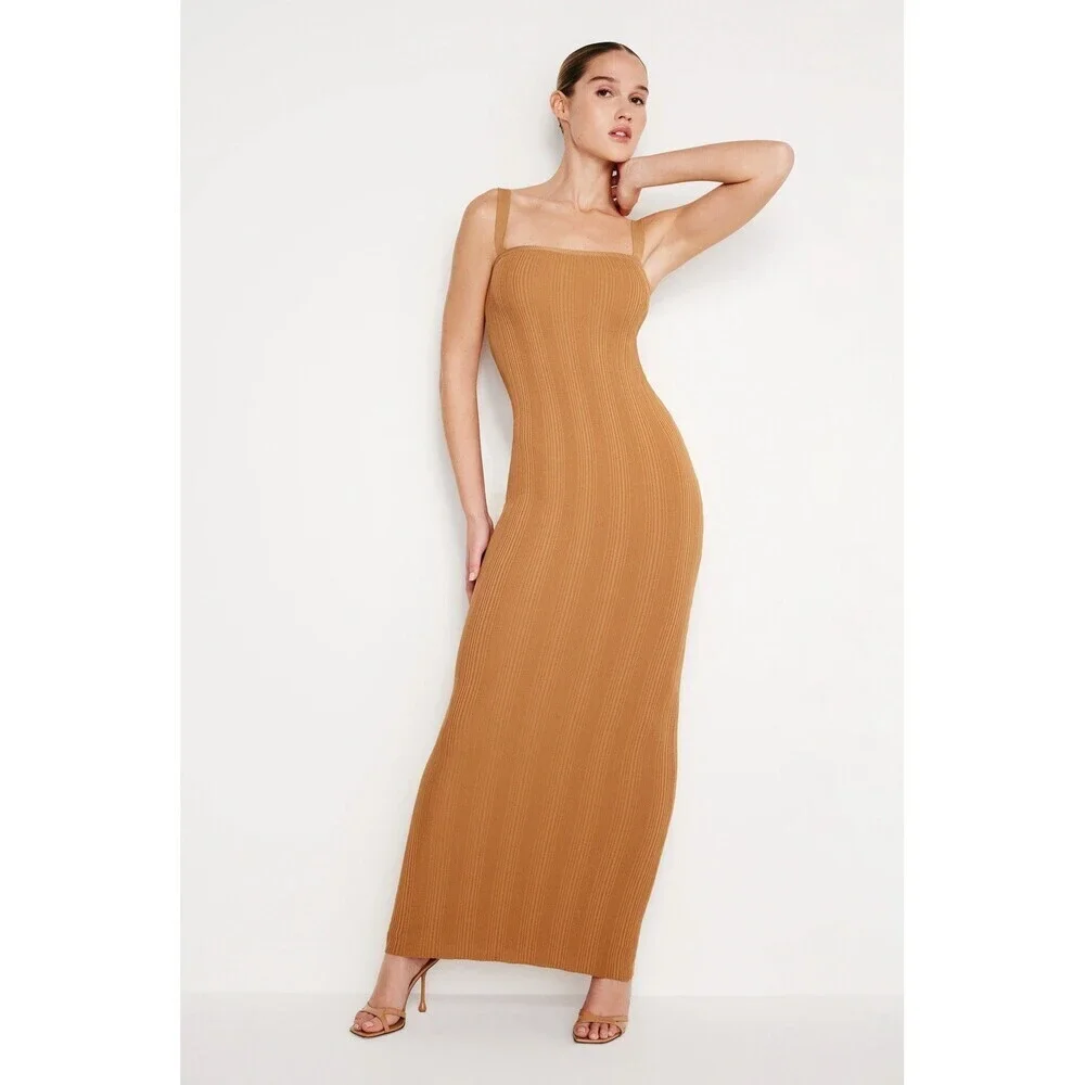 women's knitted dress patterns Sweetheart Revenge Knitting Pattern Midi Dress Dress Little Black Dress – Friday Knits Staud main image 0